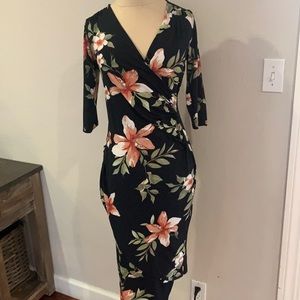 Lilac clothing super soft faux wrap dress